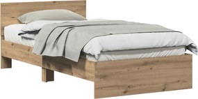 vidaXL Κρεβάτι με Κεφαλάρι Artisan Δρυς 100 x 200 cm