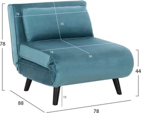 ΠΟΛΥΘΡΟΝΑ ΚΡΕΒΑΤΙ BRAXTON HM8425.25 ΒΕΛΟΥΔΟ ΣΕ ΧΡΩΜΑ ΜΕΝΤΑ 78x88x78Υεκ.