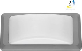 LED Απλίκα Εξωτερικού Χώρου Arc 12W 3000K/4000K/6000K/CCT IP65 Ασημί