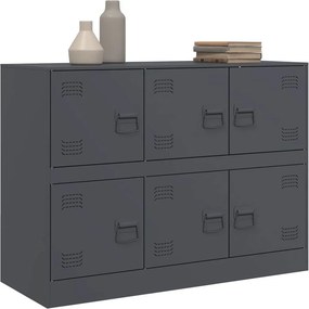 vidaXL Μπουφές Ανθρακί 99x39x73 εκ. από Ατσάλι