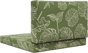 vidaXL Μαξιλάρι Καναπέ Εξωτερικού Χώρου 2 pcs Σχέδιο Φύλλου