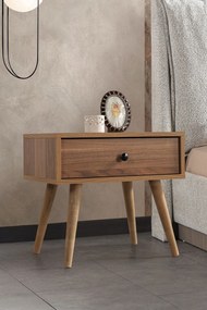 Κομοδίνο Καρυδί RONUBRI 55x55x30