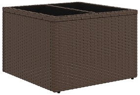 vidaXL 9 Piece Garden Sofa Set with Cushions Brown Poly Rattan