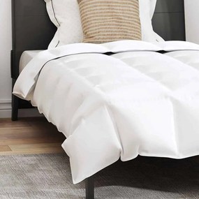vidaXL Σετ Παπλωμάτων με μαξιλάρι 2 pcs Λευκό 140 x 200 cm Πούπουλο