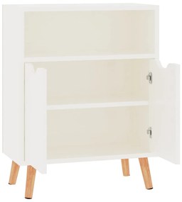 vidaXL Μπουφές Γυαλιστερό Λευκό 60x30x72 εκ. από Επεξεργασμένο Ξύλο