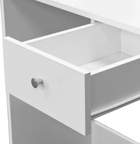 vidaXL Μπουντουάρ Λευκό 75 x 40 x 141 εκ. από Επεξ. Ξύλο