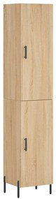 vidaXL Μπουφές Sonoma δρυς 34,5 x 34 x 180 εκ. από Επεξεργασμένο Ξύλο