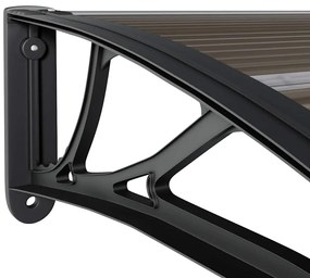 vidaXL Στέγαστρο Πόρτας Μαύρο 120 x 75 εκ. Πολυανθρακικό