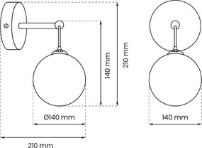 Απλίκα Τοίχου Reflex Μαύρο