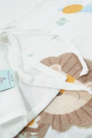 Stewehome Πόντσο μωρού από 100% βαμβάκι με ζωικό μοτίβο