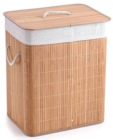 Chios Hellas Καλάθι Απλύτων Bamboo με Καπάκι 60lt Sonoma 41x31x56 cm