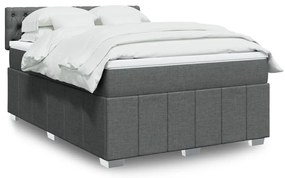 ΚΡΕΒΑΤΙ BOXSPRING ΜΕ ΣΤΡΩΜΑ ΣΚΟΥΡΟ ΓΚΡΙ 160X200 ΕΚ ΥΦΑΣΜΑΤΙΝΟ 3287127