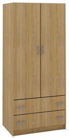 Ντουλάπα ArteLibre EΛΠINIKH Μοριοσανίδα Sonoma Δρυς 80x52x180cm-14200059