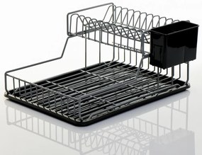 Πιατοθήκη Με Δίσκο Μεταλλική Ανθρακί 44x32x21,5εκ. DMZ38032AN