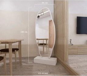 Stewehome Ασύμμετρος καθρέφτης δαπέδου με MDF πλαίσιο για μοντέρνα αισθητική