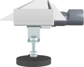 vidaXL 2 σε 1 εκροή ντους Ασημί 100 cm Ανοξείδωτο Ατσάλι 304