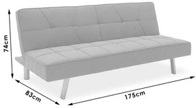 Καναπές-κρεβάτι Travis pakoworld 3θέσιος με ύφασμα ανοικτό μπλε 175x83x74εκ