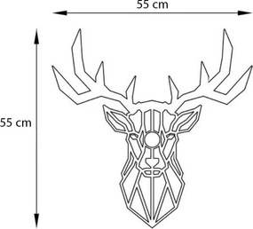 Απλίκα τοίχου Deer Megapap E27 MDF χρώμα μαύρο 55x12x55εκ.