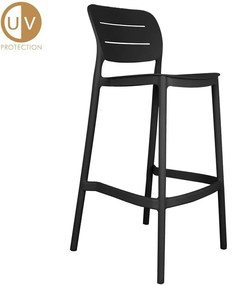 Σκαμπό Bar Zurich 26-0071 50x48.5x103.5 Black