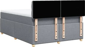 vidaXL Κρεβάτι Boxspring με Στρώμα Αν. Πράσινο 160x200εκ Υφασμάτινο