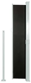 vidaXL Διαχωριστικό Βεράντας Συρόμενο Μαύρο 160 x 500 εκ.