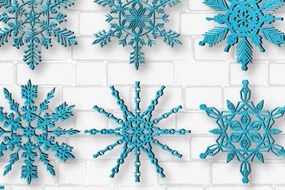 Σετ των 3 Intra απο ξύλο plywood 3mm-4mm πάχος Χριστουγεννιάτικο Snowflake Paper Cut 805 Δίασταση 8x8 cm INTRAFABR-53112713