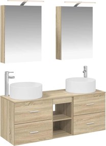 vidaXL Σετ Επίπλων Μπάνιου 5 pcs Sonoma Δρυς