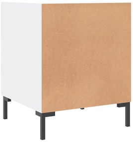 vidaXL Κομοδίνο Λευκό 40 x 40 x 50 εκ. από Επεξεργασμένο Ξύλο