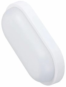 Adeleq Led Απλίκα Pc Οβάλ 260X135Mm 18W 4000K Ip54 Λευκή 21-2601810