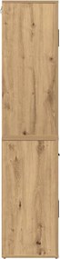 vidaXL Υψηλός Μπουφές artisan δρυς 80 x 33 x 150 εκ Επεξεργασμένο ξύλο