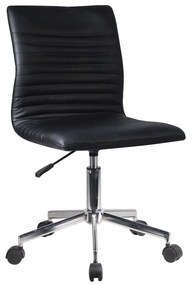 Καρέκλα Γραφείου  ΕΡΑΤΩ Μαύρο PVC 45x57x81-91cm