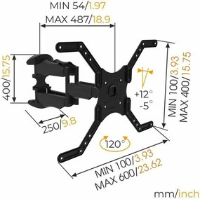 Βάση Τηλεόρασης Nanook Wall Mount 55" 65" 40"