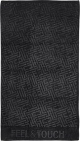Πετσέτα Θαλάσσης (90x170) Feel & Touch Icon Black