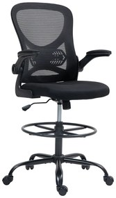 Intrahome Καρέκλα γραφείου εργασίας Derzio Intrahome ύφασμα mesh σε μαύρη απόχρωση 62x53x131εκ | SKU: INTRAPA-386111132