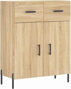 vidaXL Ντουλάπι Sonoma δρυς 69,5 x 34 x 180 εκ. από Επεξεργασμένο Ξύλο
