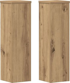 vidaXL Βάσεις Φυτών 2 τεμ. Αρτισιανή Δρυς 17x17x60 εκ. Επεξ. Ξύλο