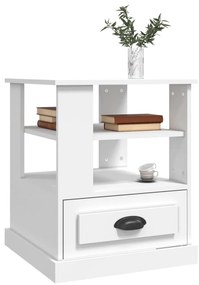 vidaXL Βοηθητικό Τραπέζι Λευκό 50 x 50 x 60 εκ. από Επεξεργασμένο Ξύλο