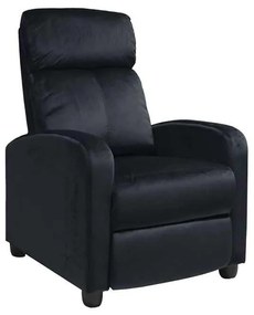 Πολυθρόνα PORTER Relax Μαύρο Velure 68x86x99cm