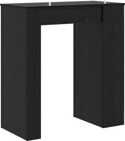 vidaXL Τραπέζι μπαρ 95 x 47 x 103,5 εκ Επεξεργασμένο Ξύλο Μαύρη Δρυς