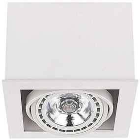 Φωτιστικό Οροφής - Σποτ Box 9497 1xGU10 15W White Nowodvorski Μέταλλο,Ξύλο