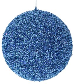 Χριστουγεννιάτικη Μπάλα Polyfoam Μπλε Glitter 10εκ. iliadis 83513