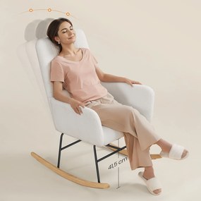 Κουνιστή Πολυθρόνα Μπουκλέ (89.5x67.5x106) Songmics LYY500WD01