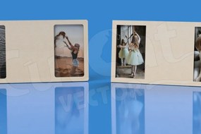 Intra απο ξύλο plywood 3mm-4mm πάχος 2 Επιτραπέζιες κορνίζες 2 Φωτογραφίες + Κείμενο Δίασταση 20x30 cm INTRAFABR-120162436