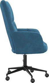 vidaXL Πολυθρόνα Relax Μπλε Βελούδινη