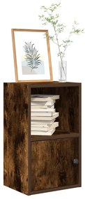vidaXL Βιβλιοθήκη Καπνιστή Δρυς 31x24x52 εκ. από Επεξεργασμένο Ξύλο