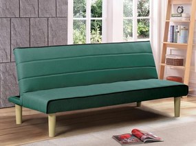 Καναπές κρεβάτι Mesa 190, Αριθμός θέσεων: 3, Καφέ, Πράσινο, 69x167x76cm, Πόδια: Ξύλο | Epipla1.gr