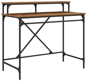 vidaXL Γραφείο Παλιό Ξύλο 100 x 50 x 90 cm Επεξεργασμένο ξύλο