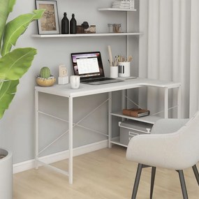 Γραφείο Υπολογιστή Λευκό 110 x 72 x 70 εκ. από Μοριοσανίδα