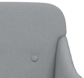 vidaXL Πολυθρόνα Ανοιχτό Γκρι 63 x 76 x 80 εκ. Υφασμάτινη