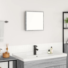 vidaXL LED Καθρέφτης Μπάνιου Γκρι Σοναμά 40x8.5x37 εκ Επεξεργασμένο Ξύλο